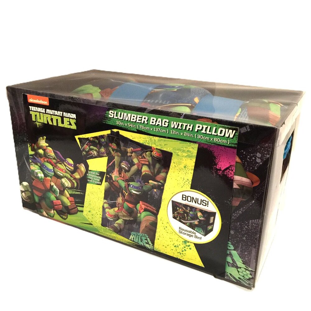 Nickelodeon Teenage Mutant Ninja Turtles 30x54in Slumber Bag 12x24in Pillow New